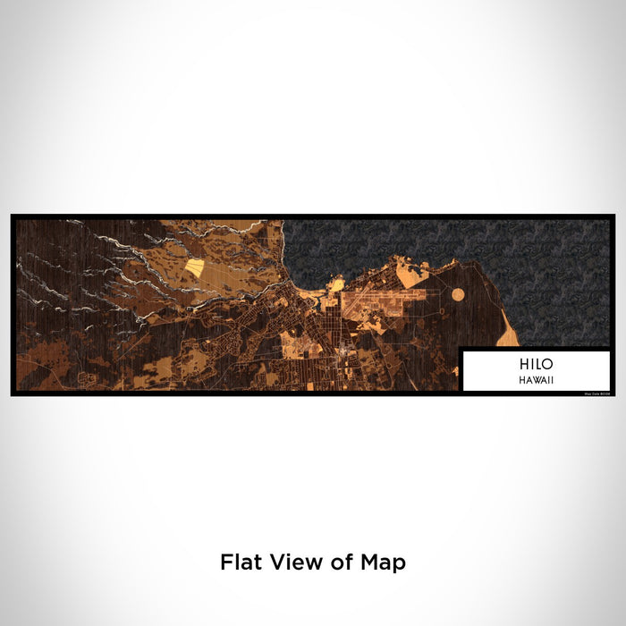 Flat View of Map Custom Hilo Hawaii Map Enamel Mug in Ember
