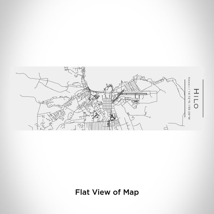 Rendered View of Hilo Hawaii Map Engraving on 10oz Stainless Steel Insulated Cup with Sliding Lid in White