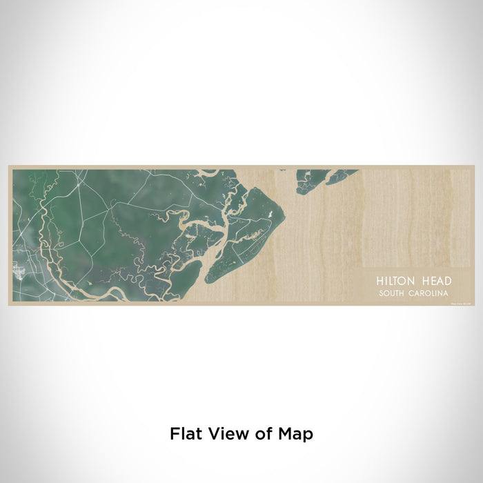 Flat View of Map Custom Hilton Head South Carolina Map Enamel Mug in Afternoon