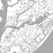 Hilton Head South Carolina Map Print in Classic Style Zoomed In Close Up Showing Details