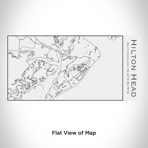 Rendered View of Hilton Head South Carolina Map Engraving on 17oz Stainless Steel Insulated Cola Bottle in White