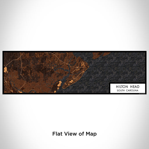 Flat View of Map Custom Hilton Head South Carolina Map Enamel Mug in Ember