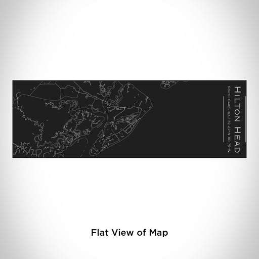 Rendered View of Hilton Head South Carolina Map Engraving on 10oz Stainless Steel Insulated Cup with Sliding Lid in Black