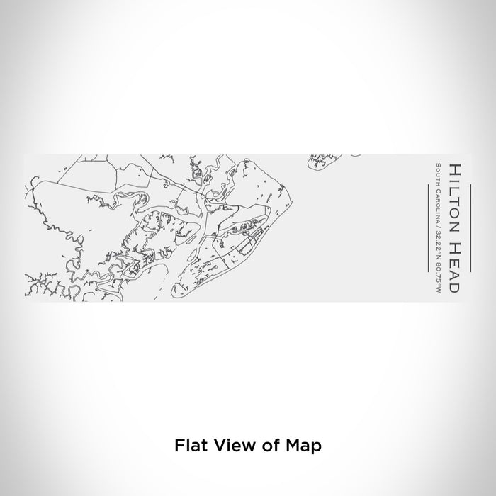 Rendered View of Hilton Head South Carolina Map Engraving on 10oz Stainless Steel Insulated Cup with Sliding Lid in White