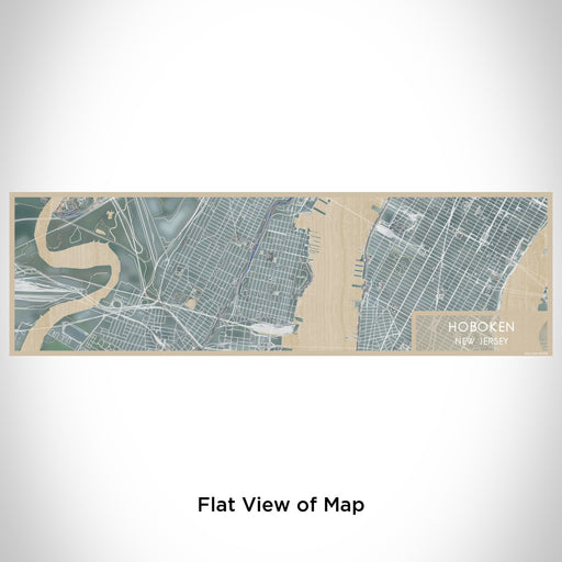 Flat View of Map Custom Hoboken New Jersey Map Enamel Mug in Afternoon