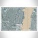 Hoboken New Jersey Map Print Landscape Orientation in Afternoon Style With Shaded Background