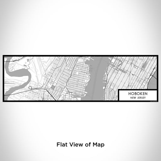 Flat View of Map Custom Hoboken New Jersey Map Enamel Mug in Classic