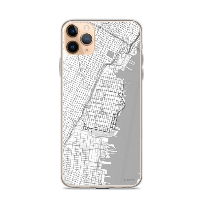 Custom Hoboken New Jersey Map Phone Case in Classic