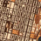 Hoboken New Jersey Map Print in Ember Style Zoomed In Close Up Showing Details