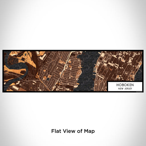 Flat View of Map Custom Hoboken New Jersey Map Enamel Mug in Ember