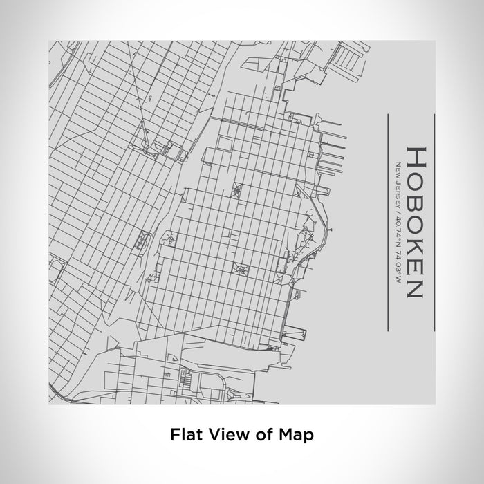 Rendered View of Hoboken New Jersey Map Engraving on 17oz Stainless Steel Insulated Tumbler