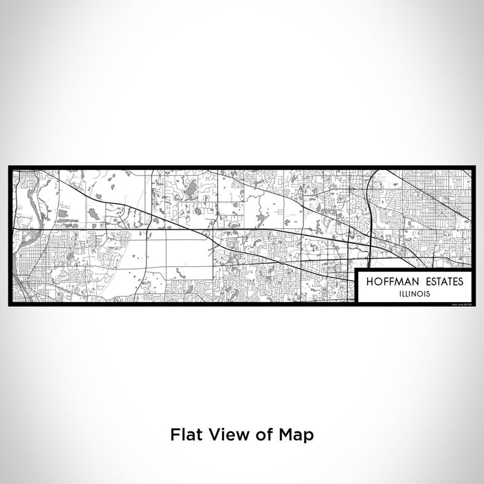 Flat View of Map Custom Hoffman Estates Illinois Map Enamel Mug in Classic