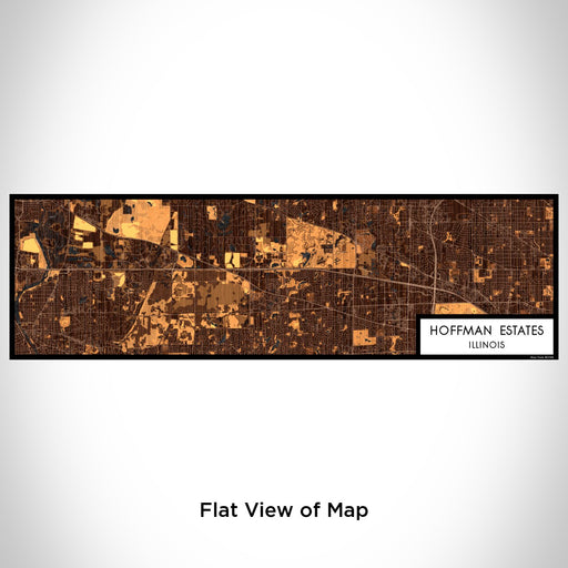Flat View of Map Custom Hoffman Estates Illinois Map Enamel Mug in Ember