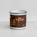 Front View Custom Hoffman Estates Illinois Map Enamel Mug in Ember
