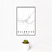 12x18 Holbrook Arizona Map Print Portrait Orientation in Classic Style With Small Cactus Plant in White Planter