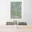 24x36 Holbrook Arizona Map Print Portrait Orientation in Afternoon Style Behind 2 Chairs Table and Potted Plant