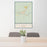 24x36 Holbrook Arizona Map Print Portrait Orientation in Woodblock Style Behind 2 Chairs Table and Potted Plant