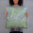 Person holding 18x18 Custom Holbrook Arizona Map Throw Pillow in Afternoon