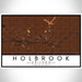 Holbrook Arizona Map Print Landscape Orientation in Ember Style With Shaded Background