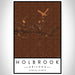 Holbrook Arizona Map Print Portrait Orientation in Ember Style With Shaded Background