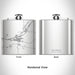 Rendered View of Holbrook Arizona Map Engraving on 6oz Stainless Steel Flask