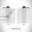Rendered View of Holbrook Arizona Map Engraving on 6oz Stainless Steel Flask in White