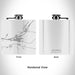 Rendered View of Holbrook Arizona Map Engraving on 6oz Stainless Steel Flask in White