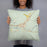 Person holding 18x18 Custom Holbrook Arizona Map Throw Pillow in Woodblock