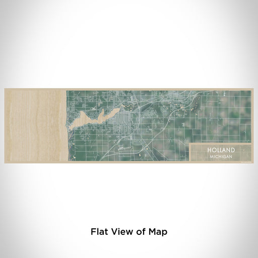 Flat View of Map Custom Holland Michigan Map Enamel Mug in Afternoon