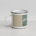 Left View Custom Holland Michigan Map Enamel Mug in Afternoon