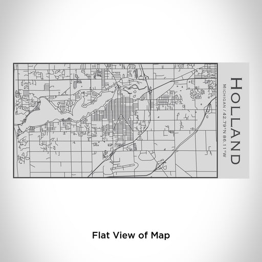Rendered View of Holland Michigan Map Engraving on 17oz Stainless Steel Insulated Cola Bottle