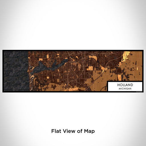 Flat View of Map Custom Holland Michigan Map Enamel Mug in Ember
