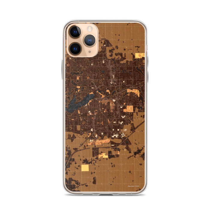 Custom iPhone 11 Pro Max Holland Michigan Map Phone Case in Ember