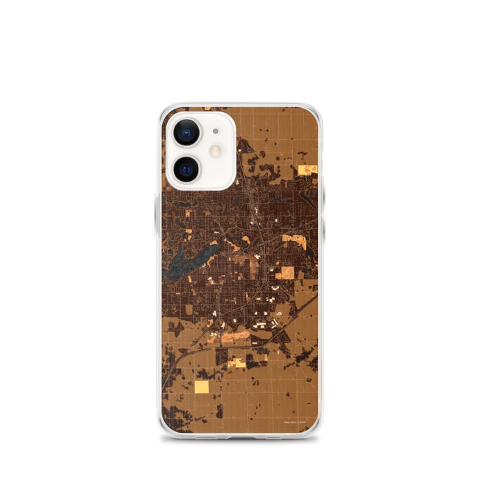 Custom iPhone 12 mini Holland Michigan Map Phone Case in Ember