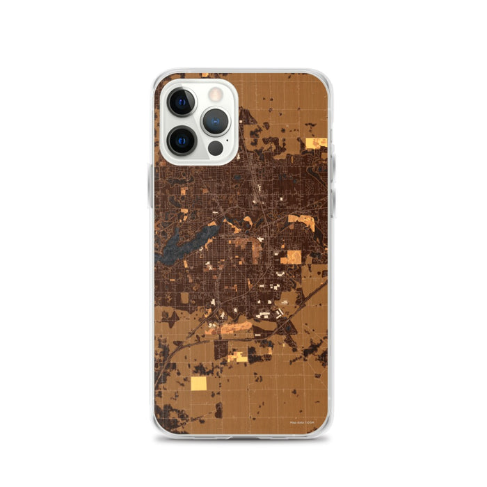 Custom iPhone 12 Pro Holland Michigan Map Phone Case in Ember