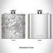 Rendered View of Holland Michigan Map Engraving on 6oz Stainless Steel Flask