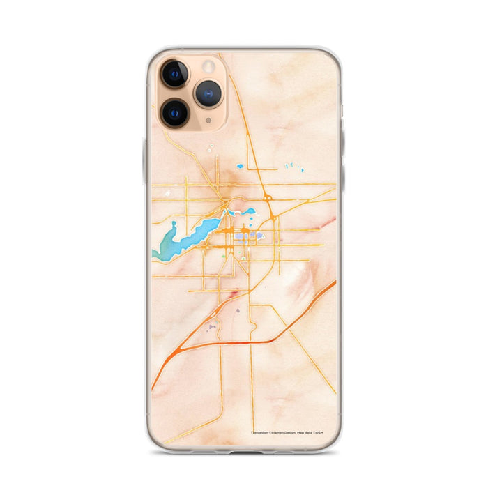 Custom iPhone 11 Pro Max Holland Michigan Map Phone Case in Watercolor