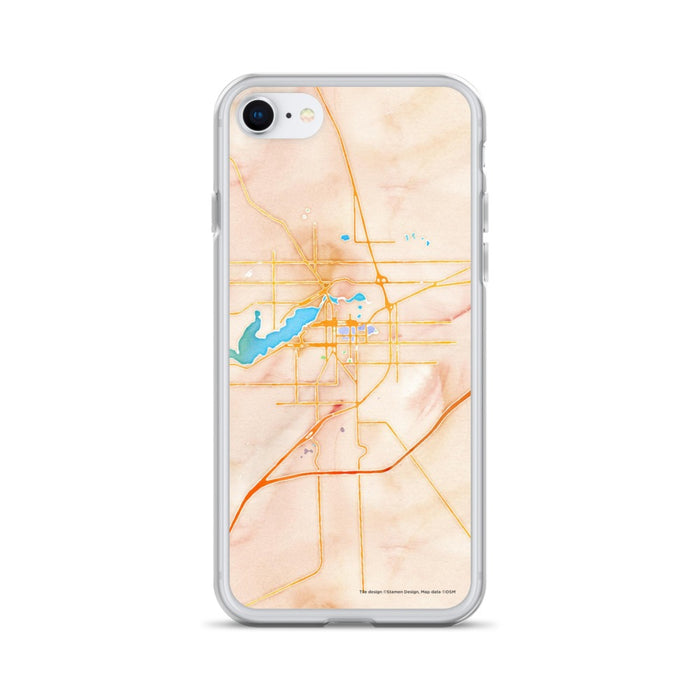 Custom iPhone SE Holland Michigan Map Phone Case in Watercolor