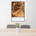 24x36 Hollidaysburg Pennsylvania Map Print Portrait Orientation in Ember Style Behind 2 Chairs Table and Potted Plant
