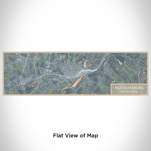 Flat View of Map Custom Hollidaysburg Pennsylvania Map Enamel Mug in Afternoon