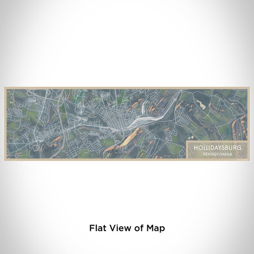 Flat View of Map Custom Hollidaysburg Pennsylvania Map Enamel Mug in Afternoon