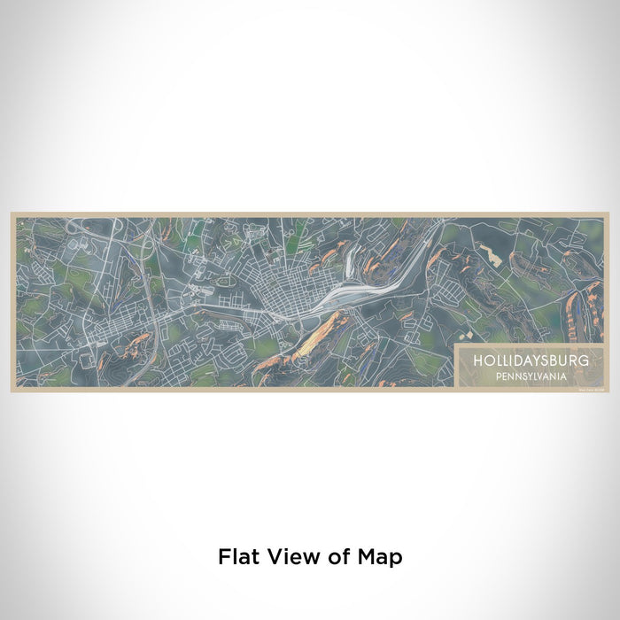 Flat View of Map Custom Hollidaysburg Pennsylvania Map Enamel Mug in Afternoon