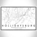Hollidaysburg Pennsylvania Map Print Landscape Orientation in Classic Style With Shaded Background