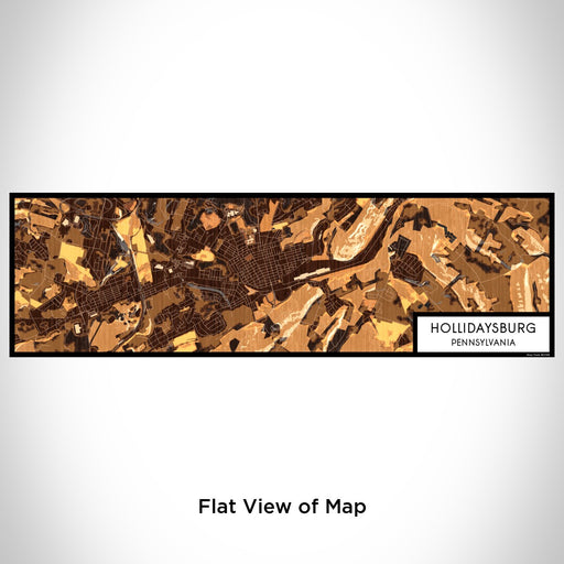 Flat View of Map Custom Hollidaysburg Pennsylvania Map Enamel Mug in Ember