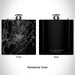 Rendered View of Hollidaysburg Pennsylvania Map Engraving on 6oz Stainless Steel Flask in Black