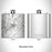 Rendered View of Hollidaysburg Pennsylvania Map Engraving on 6oz Stainless Steel Flask