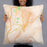 Person holding 22x22 Custom Hollidaysburg Pennsylvania Map Throw Pillow in Watercolor