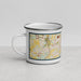 Left View Custom Hollidaysburg Pennsylvania Map Enamel Mug in Woodblock
