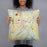 Person holding 18x18 Custom Hollidaysburg Pennsylvania Map Throw Pillow in Woodblock