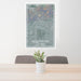 24x36 Hollywood California Map Print Portrait Orientation in Afternoon Style Behind 2 Chairs Table and Potted Plant